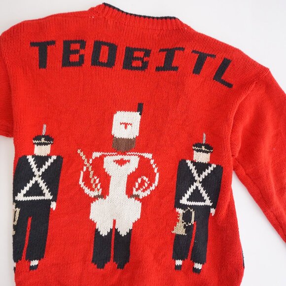 VTG BellePointe Ohio State Band Cardigan Red Collegiate Retro 80s Preppycore M - Picture 14 of 15